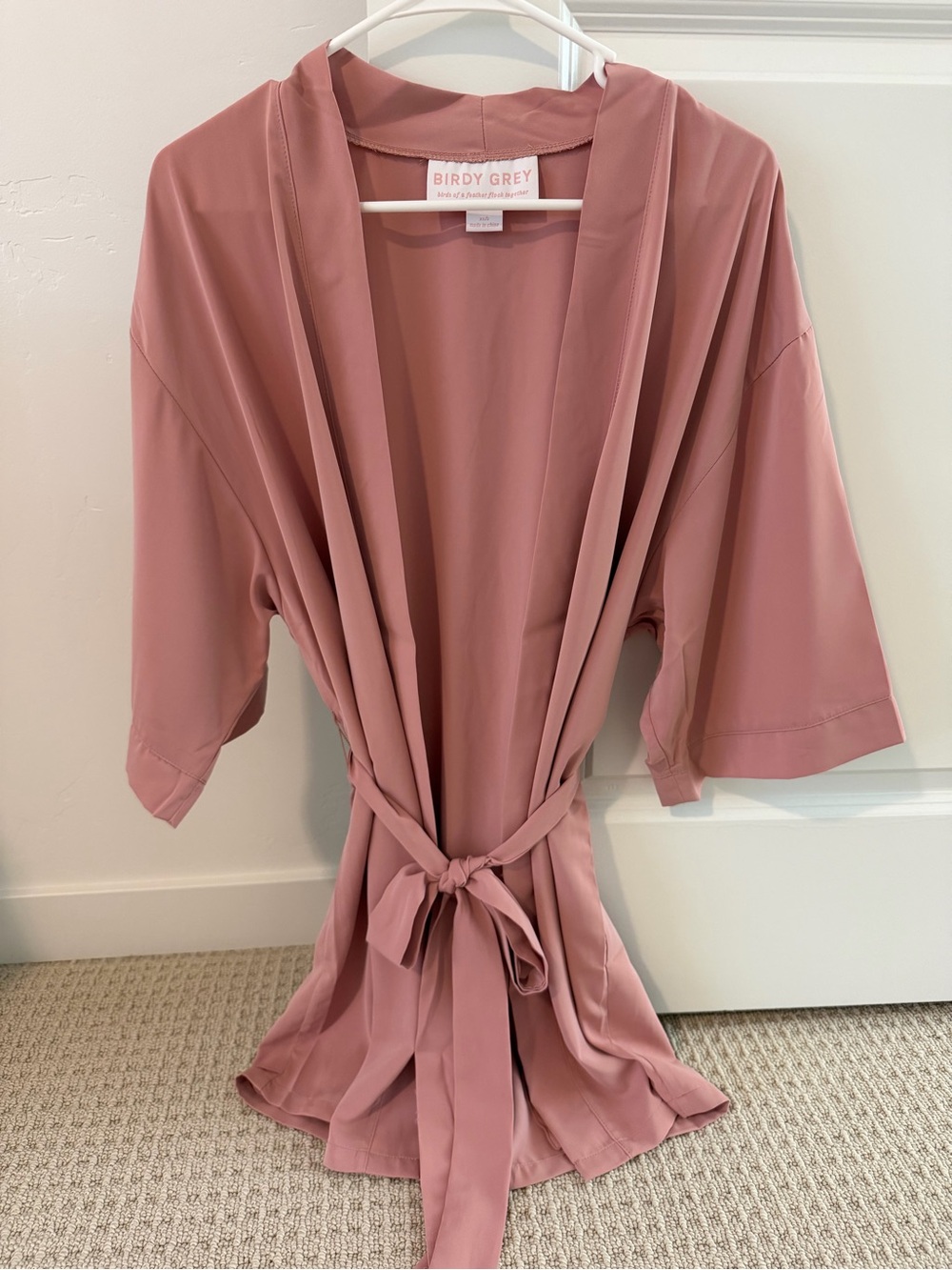 Birdy Grey Dusty Rose Satin Robe